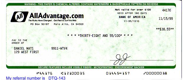 You should have your pictures on so you can see my check (which you could get too!!!!)