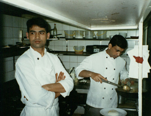 Tandoori Chef Chandra Raj Neuf and Head Chef V. P. Singh