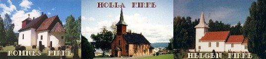 Kirkene i Holla.
The churches in Holla.