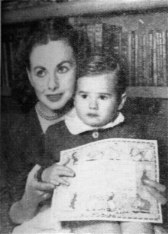 Jeanne Crain with her son Paul Brinkman Jr.
