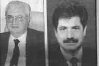 KKTC'nin eski bykelisi Nazif Borman (Solda), yeni bykelisi Ahmet Zeki Bulun (Sada)