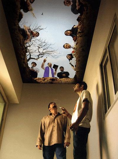 Painting on Ceiling of Smoking Section