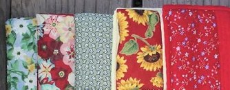 potato bag floral design fabric selection