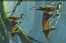 Battle Droids w/ STAP in Naboo Swamp