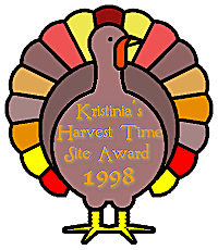 Kristinia's Harvest Time Site Award 1998