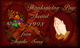 Thanksgiving Page Award 1998 from Angelic Song