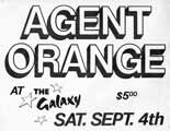 Agent Orange, the Galaxy, Fullerton, 1982
