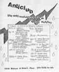 anti club schedule, 1983