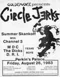 Circle Jerks, Perkin's Palace, Pasadena, 1983