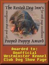 The Rested Dog Inn's Pooped Puppy Award