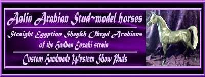Aalin Arabian Stud~model horses & Handmade Western Show Pads