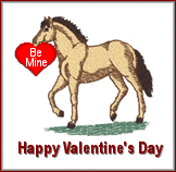 Valentine Horse with Heart and Be Mine