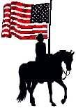 US flag & horse