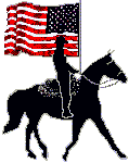 Us Flag & horse for pages with black or dark backgrounds
