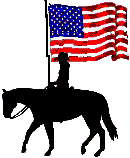 USA flag & western horse