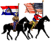 foxtrotters with USA & MO flags