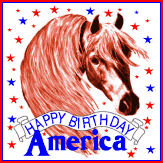 4th of July Independence Day Horse