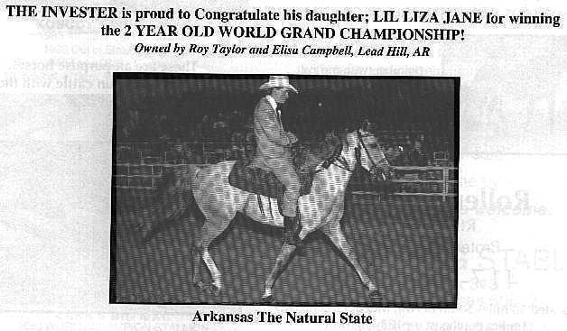 1994 MFTHBA World Grand Champion Lil' Liza Jane