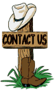 Cowboy Western Contact Us Sign