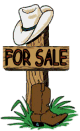 Cowboy Western For Sale Sign