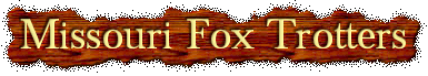 wooden missouri fox trotter