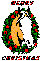 Christmas Apple Wreath & Palomino Horse