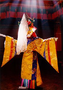 Masked dancer of Khachoe Ghakyil