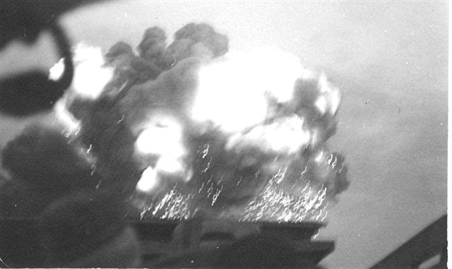 Exploding B-29 Kadena Air Base