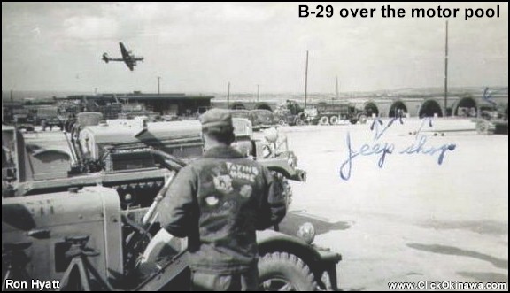 300 - B-29 over the motor pool