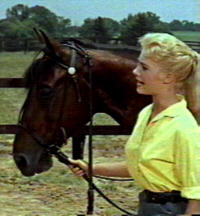 Shirley Jones and trotter horse