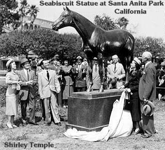Seabiscuit statue Santa Anita Race track