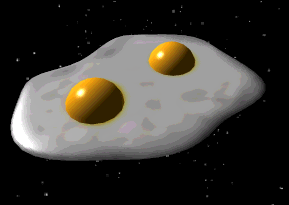 Egg Flying Through Space