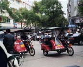 The taxis at the town of Jia ji