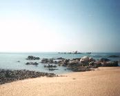 The beach at this famous tourist spot in Sanya city
