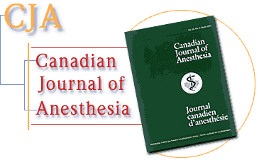 Canadian Journal Of Anesthesia