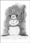 snowman notecard