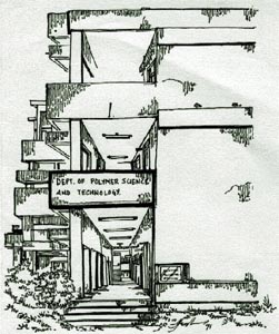 Sketch of the Dept.of PST drawn by Harsha N. on 31st December 1999.  Harsha N., 1999