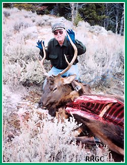 Field Dressed Elk
Note stick holding open
chest cavity

