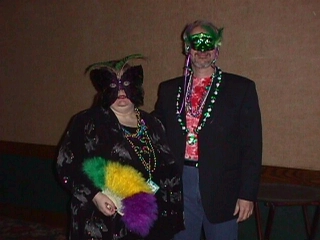 Image: Informal portrait of a man and a woman in costume.