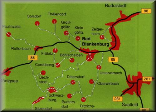 map of Bad Blankenburg