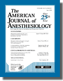 The American Journal of Anesthesiology NO LONGER PUBLISHED